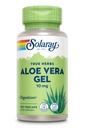 SOLARAY Aloe Vera Gel Concentrate 200X - Equivalente a 2000mg Gel fresco, Aloe Vera Capsules con Ginger, Peppermint y Parsley, Herbal Wellness Support, Vegan, No GMO, Garantía de 60 días, 100 Servidores