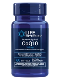 Super Ubiquinol CoQ10 con soporte Mitocondrial mejorado, Potent Heart Health & Cellular Energy Production Support, Ultraabsorbable, Gluten-Free, Non-GMO, 100 mg, 60 softgels