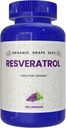 Resveratrol orgánico puro 100%, 120 cápsulas, antioxidantes " Trans-Resveratrol " , promueve el Anti-Envejecimiento, soporte cardiovascular, Immune Boost, Clarity mental