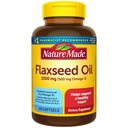 Nature Made Flaxseed Oil 1000 mg, Fish Free Omega 3 Suplemento, Suplemento dietético para el apoyo a la salud cardíaca, 100 Softgels, 100 Day Supply