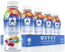 RYSE Clear Protein Drink - Kool-Aid Tropical Punch - 100 Calories, 22g Whey Isolate Protein Shake, Sugar-Free, 0g Fat & Lactose-Free - Refreshing List-to-Drink Beverage - 16.9 fl oz Bottles (12-Pack)