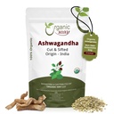 Organic Way Ashwagandha Root Cut & Sifted (Withania Somnifera) - Organic & Kosher Certified | Vegan, Non GMO & Gluten Free | USDA Certified | Origin - India (1/2LBS / 8Oz.)