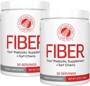 Tino High Fiber Supplement Powder - Non-GMO, Pre-Biotic, Water Soluble, Digestive Friendly, Powdered Mix - Add to Water, Juice, Shakes, Cereal & More (2 Canisters - 15.9 Oz. ea.)