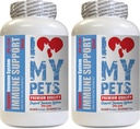 I LOVE MY PETS LLC cat Skin Supplement - CAT Immune Support - Booster - Healthy Supplement - cat Liver Treats - 120 Treats (2 Bottles)