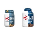 Dymatize ISO100 Hydrolyzed Protein Powder, 25g of 100% Whey Isolate Protein, Gourmet Chocolate, 20 Servings Elite Casein Protein Powder, 100% Micellar Casein, Rich Chocolate, 4 Pound