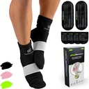 Ice Pack Socks for Feet Coolers - Reusable Hot&Cold Therapy Socks w/Compression Straps - Cold Gel Pack for Neuropathy, Foot Pain, Plantar Fasciitis & Sprains (Black, L/XL)