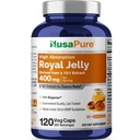 NusaPure Royal Jelly 10:1 Extracto, 400 mg Equivalente a 4000mg - 120 Veggie Capsules (No-GMO, Gluten Free, Bioperine)