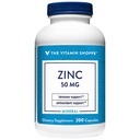 The Vitamin Shoppe Brand Zinc 50mg Capsules, Zinc Supplement for Immune Support and Antioxidant Support, Dairy, Nut, Soy and Gluten Free, Non GMO, 200 Capsules