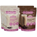Bombas Blender La bomba Co. Bomba Proteína, Chocolate &amp; Vainilla Proteína Polvo con 21g Proteína, Aminoácidos, Cero Azúcar, Pea Protein, Cocoa, Chia Semillas, Vainilla &amp; Monk Fruit, 60 Srvgs