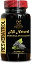RESVERATROL Extract - Gluten-Free Immune boosters, Fast-Acting Immune boosters, Natural Energy Booster, Energy and Metabolism Support, Immune and Energy Support - 1 Bottle 60 Capsules