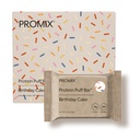 ProMix Nutrition Protein Puff Bares - Pastel de Cumpleaños - Marshmallow Crispy Treat - Great Tasting &amp; Healthy On The Go Snack - High Protein & Low Calorie - Gratis De Gluten, Soy, &amp; Corn - 12 Bares