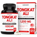 Tongkat Ali For Men 1200mg (200 to 1 Extract) - 120 Capsules - Longjack Supplement - Premium Tonkat-Ali Supplement - Support Strength, Drive, Athletic Performance & Muscle Mass - Gluten Free & Non-GMO