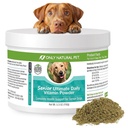 Solo Natural Pet Senior Ultimate Daily Canine Vitamin Suplemento para perros Holistic Health Support - Made in USA, 5.3 oz Turquía Flavored Powder