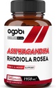 agobi Ashwagandha Supplement with Rhodiola Rosea 1950mg - High Concentrated Extract for Immune System, Strength, Energy Production, Focus & Overall Health - 150 Capsules