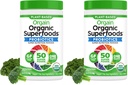 Orgain Organic Greens Powder + 50 Superfoods, Original - 1 Billion Probiotics for Gut Health, Antioxidants, Vegan, Plant Based, Gluten Free, Non GMO, Dairy Free Juice & Smoothie Mix - 0.62lb