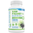 Saw Palmetto Berries & Extract - 1500 mg Saw Palmetto Suplemento para Mujeres Hombres - DHT Blocker for Hair Growth, Prostate Support &amp; Urinary Health - 120 Vegan Capsules