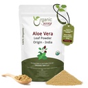 ORGANIC WAY Aloe Vera Powder (Aloe barbadensis) - Orgánica &amp; Kosher Certified ← Raw, Vegan, Non GMO &amp; Gluten Free ← USDA Certified  durable Origin - India (16 Oz)