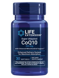 Super Ubiquinol CoQ10 con soporte mitocondrial mejorado – 200 mg, Shilajit – promueve la salud cardíaca, la energía celular, estrés oxidativo – libre de gluten, no GMO – 30 Softgels