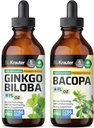 BIO KRAUTER Bacopa Tintura 4 Fl. Oz. + Ginkgo Biloba Tintura 4 Fl. Oz.