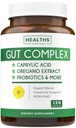 Candida Support (120 Capsules) - Ácido caprílico, aceite de orégano " Probióticos Ayuda Mantener ya Niveles normales de levadura y Candida - Suplemento Vegetariano, No-GMO intestinal - Gut Cleanse (No Pills)