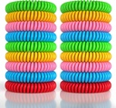18 Pack Mosquito Repellent Bracelets for Adults & Kids, DEET-Free Waterproof Bands, Individually Wrapped Repellent Wristbands