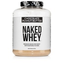 NAKED Whey Chocolate Peanut Butter Grass Fed Whey Protein Powder, No GMO, No Soy y Gluten Gratis, Crecimiento de Ayuda y Recuperación - 52 Servimientos