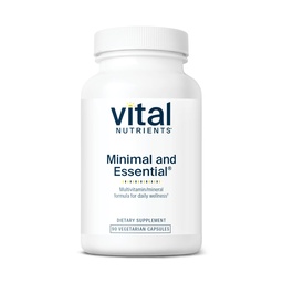 Nutrientes vitales Minimal y Esencial Multivitamínico Silencio Vegetariano Uno por día Multi Vitamina, Mineral, & Antioxidante Suplemento* Silencio Iron-Free TEN Gluten, Dairy, Soy Gratis Silencio No-OMM ANTE 90 cápsulas