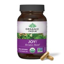 ORGANIC INDIA Joy Herbal Supplement - Immune Support, Promotes Memory & Concentration, Vegan, Gluten-Free, Kosher, USDA Certified Organic, Non-GMO, Calming - 90 cápsulas