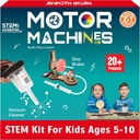 Butterfly EduFields 20in1 STEM Projects Kit for Kids Age Ages 5-7 6-8 8-10 | STEM Toys for Kids 5 6 7 8 9 10 Year Old | Motor Machines - Robotics & Engineering Toys | Gift for 6 7 8 9 10 Year Old