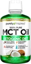 MCT Oil ← Puramente Inspirada Pura MCT Oil Keto TENIDO Fuente del aceite de coco, no-OMM ANTERIOR Apoyos Keto & Paleo Diets Ø Blends with Coffee, Tea and Shakes TEN MCT Oil for Sustained Energy TEN Unflavored, 16 fl oz