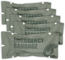 RHINO RESCUE 6" Israeli Style Emergency Bandage, Compression Trauma Wound Dressing, Medical Sterile Vacuum Sealed, Combat Tactical First Aid Kit IFAK Supplies, 5 Count