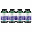 Lactato de magnesio de Swanson - Suplemento Mineral Promoción de la Salud Musculo y Hueso - Forma Mineral Lactada Libre de Lactosa para Absorción Gentil - (120 cápsulas, 84 mg cada uno) 4 Pack