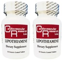 Cardiovascular Research Lipothiamine B Suplemento 120 Tabletas - Vitamina B1 Ahora con Ácido Lipoico alfa - 2 X 60 Cuenta
