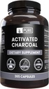 Pure Original Ingredients Activated Charcoal, No Magnesium or Rice Fillers, Always Pure, Lab Verified (365 Count)