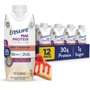 Asegurar Max Protein Shake Silencio Cherry Cheesecake ← Listo para beber Silencio 30g Proteína para la salud muscular Silencio 1g Sugar, 4g Fiber Silencio 11 fl oz, 12 Pack