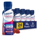 Asegurar el afeitado de la nutrición de fresa, el reemplazo completo de la comida equilibrada, listo para beber, 30g Proteína, 25 vitaminas & minerales, 10 fl oz—24 Pack