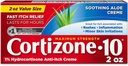 Cortizone 10 Maximum Strength Anti-Itch Cream with Soothing Aloe, 1% Hydrocortisone Creme, 2 oz. (Old Packaging)