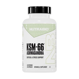 NutraBio Ashwagandha KSM-66 Silencio Ashwagandha Suplemento Herbal para Estrés, Mood, " Performance peru 600 MG of Clinically Studied KSM66 60 Capsules