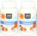 365 by Whole Foods Market, Kids Essentials Chewable Vitamin C, 90 Count (Pack of 2)