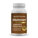 Herbsforever Shatavari Capsules Premium Asparagus Racemosus Suplemento 40% Saponins 750 mg High-Potency Formula - 60 Vegetarian Capsules Herbal Wellness & Balance Support Non-GMO