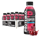 Bebida de hidratación Protein2o - 2-en-1 Liquid Clear Whey Protein Isolate and Electrolyte Drink - 15g Protein, Vitaminas B5, B6 - Recuperación de Post-Workout - 16.9 Fl Oz - 12 Conde Wild Cherry