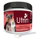 NUSENTIA UTRIN - Soporte urinario para gatos &amp; perros - Doble acción de arándano &amp; D-Mannose - para la salud natural de la vejiga, la incontinencia y la repetición de UTI, 60 servicios