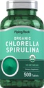 Piping Rock Chlorella Spirulina Orgánica ← 500 Tablets ¦ Vegetarian Pills Silencio No GMO, Gluten Suplemento Gratis