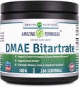 Amazing Formula DMAE Bitartrate Powder Supplement | 100 Grams | 286 Servings | Non-GMO | Gluten-Free | Made in USA