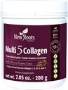 NEW ROOTS HERBAL Multi 5 Coco Collagen Powder Supplement (Types I, II, III, V and X) Hydrolyzed Collagen - Dairy & Gluten Free - 12g per Serving - Chocolate Flavor, 7.05 oz