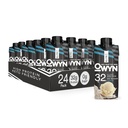 OWYN Pro Elite Vegan Plant-Based High Protein Shake, Vanilla, 24-Pack, 32g Plant Protein, Prebióticos, Superfoods Greens for Workout and Recovery, 0g Net Carbs, Zero Sugar, Keto (24 Pack)