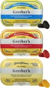 Pastilles sin azúcar de GRETHER Blackcurrant, Elderflower & Redcurrant - Regalo para los cantantes - Remedio natural para el alivio de la boca seca - 2.1 oz (Pack of 3)