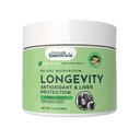 Animal Essentials LONGEVITY Reishi Mushroom Suplemento para perros ' Cats - Función cardiovascular saludable " Liver, soporta salud a largo plazo, extracto de polvo de setas, antioxidante - 1.8 Oz (Pack of 1)
