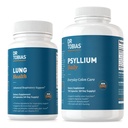 Dr. Tobias Lung Health " Psyllium Daily Supplements, Lung Cleanse " Detox Fórmula, apoya los movimientos de bolos saludables con Psyllium Husk, Vitamina C, Butterbur, Quercetin, Daily Fiber and Lung Supplement