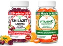 Lunakai USA hizo Shilajit &amp; Vitamina C High Potency Gummies Bundle – Energy and Immune Support – Non-GMO " Delicious